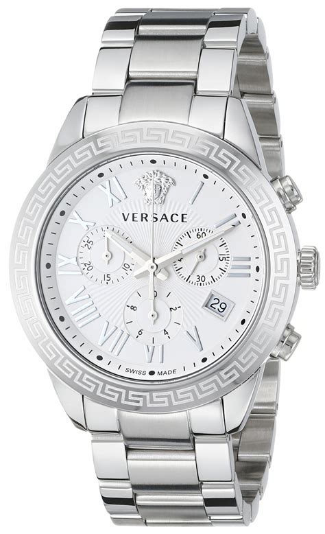 versace watches for men silver